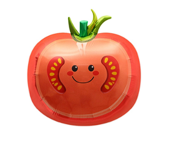 Шар Фигура фольгированная, веселый томат в разрезе 53*47 кит